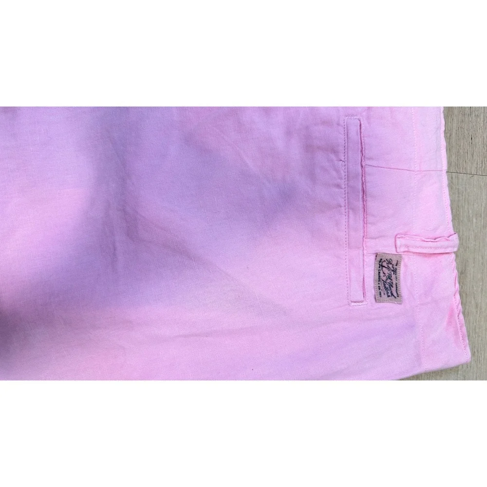 Polo Ralph Lauren 8-Inch Straight Fit Linen-Cotton Carmel Pink Shorts